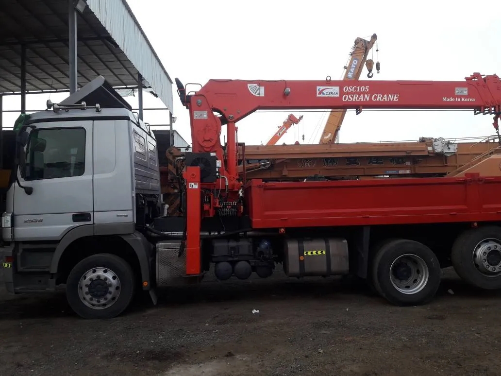 Boom truck 10 ton — Mercedes-Benz · OSC105 · 2008 · Grey
