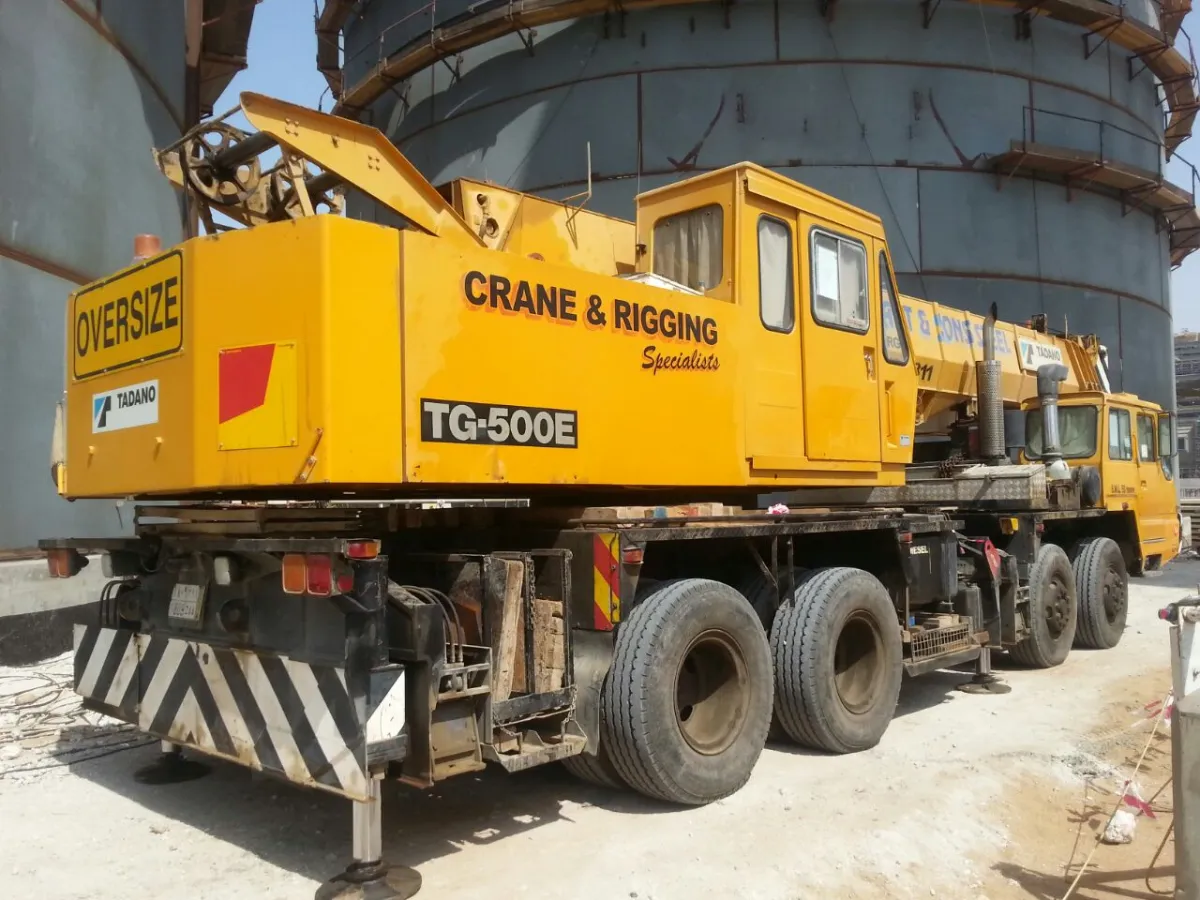 Crane 50 ton — Tadano · TG500E-3 · 1997 · Yellow